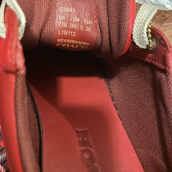 COACH | Lowline Luxe Low Top Sneakers | RED - Picture 7 of 8